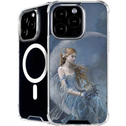 Fairy with Black Cat Sitting on Moon by Nene Thomas iPhone 16 Pro MagSafe Case